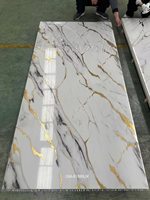 Panneau mural en marbre UV de haute qualité facile à installer marbre enduit UV imperméable et écologique