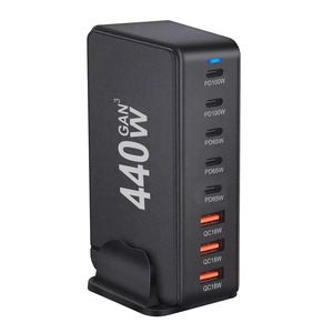 440W GaN Desktop Charger 6 Port PD Fast Charging Multi Protocol USB C <b>Adapter</b> White - Product Image 3