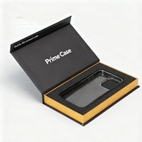 Boîte cadeau en papier pliable magnétique, emballage plat, logo personnalisé imprimé, boîte cadeau magnétique pour tire-bouchon à vin, poignée en bois de palissandre