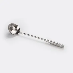 Thương Mại Chuyên Nghiệp Thép Không Gỉ Wok Spoon Ladle Với Tay Cầm Dài Wok Spatula Đồ Dùng Nhà Bếp