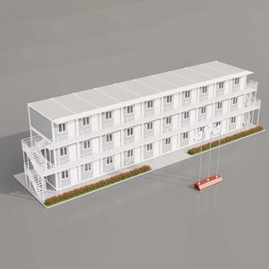Module de logement rectangulaire en conteneur avec balcon et escalier pour usage résidentiel - Product Image 3
