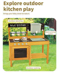 COMMIKI Wooden Outdoor <strong>Mud</strong> <strong>Kitchen</strong> <strong>for</strong> <strong>Kids</strong> with Sink Stove Tool Table Pretend Cooking Toy <strong>for</strong> Garden Preschool Water Play - Product Image 4