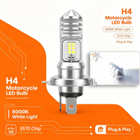 Feux LED avant de moto de conception balle, puce 3570, blanc, supportant une tension de 8-36V pour motos, tricycles et véhicules électriques