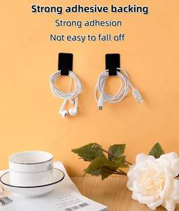 100 قطعة من أربطة الكابلات ذاتية اللصق القابلة للتعديل وإعادة الاستخدام من البولي فينيل كلوريد لتنظيم الأسلاك (أسود) - Product Image 4