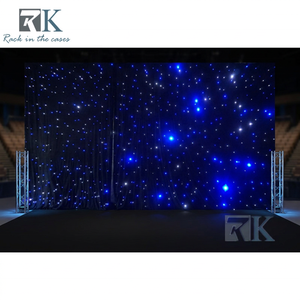 Star Curtain with Light Sets Wedding Stage <b>Backdrop</b> <b>Stand</b> with Pipe Kit - Product Image 2
