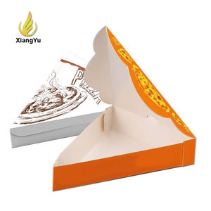 Boîte à <span class=keywords><strong>pizza</strong></span> triangulaire personnalisée en papier kraft 10/12 pouces Conforme pour la vente à emporter Emballage alimentaire écologique avec impression de logo - Product Image 2