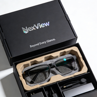 Boîte à lunettes intelligente en carton ondulé durable, emballage robuste avec insert pour ranger les lunettes et le chargeur pour un transport sécurisé