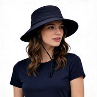 Service OEM, Vente en gros : Chapeau bob classique imperméable, à large bord, avec sangle sous le menton, pliable et résistant aux UV