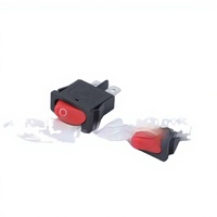Interruptor Marino Tipo KCD1-110, Ultrafino, de 2 Velocidades, Rojo y Negro, 6A250V9.5*21MM, Interruptor para Instrumentos