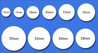 Vente chaude, taille personnalisée 20 mm, 23 mm, 25 mm, 26 mm, 29 mm, 30 mm, mini pièce ronde en PVC RFID, NFC213 215, jeton RFID, étiquette de pièce