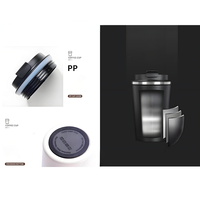 Bouteille isotherme pliable en acier inoxydable 510 ml avec couvercle à ouverture facile, base antidérapante, isolation thermique 12-24h, vente en gros personnalisée