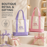 Sac fourre-tout en toile brodé personnalisé, sac à main pastel avec poche avant pour femme, voyage, plage, été, shopping