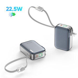 ไมค์เซลล์ ขายส่ง พาวเวอร์แบงค์แบบพกพา PD 45W 20000mAh พร้อมสายชาร์จเร็วแบบ Type-C สายถัก ปลั๊กไฟ 220V สำหรับโทรศัพท์และนาฬิกา - Product Image 1