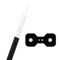 Câble de branchement FTTH GJYXFCH GJYXCH 1, 2 ou 4 fibres monomodes G657A1 G657A2, câble à fibre optique aérien extérieur autoportant avec fil d'acier