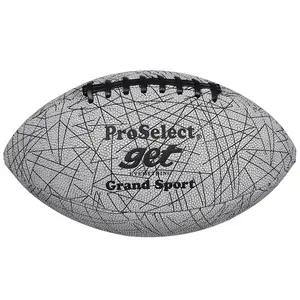 Proselect最佳促销复古PU皮革尺寸5美式橄榄球机缝制橄榄球