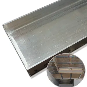 Luce personalizzata in acciaio chiglia canale ceiling100mm telaio in metallo soffitto sospeso per la costruzione