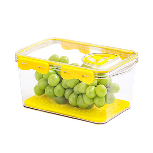 Boîte de rangement pour réfrigérateur, boîte rectangulaire hermétique avec couvercle, récipient alimentaire, organisateur de réfrigérateur de cuisine, boîte fraîcheur - Product Image 4