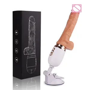 10 진동 + 3 telescoping 모드 이동식 striong 빨 실리콘 인공 시뮬레이션 거대한 딜도 총 수탉 머리 여성 섹스 장난감