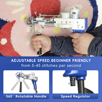Pistolet à tufting manuel 2-en-1 haute vitesse pour débutants en DIY fait main