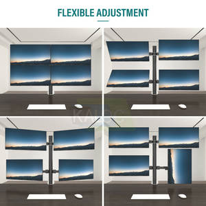 KALOC Soporte de Monitor de 4 Soportes de Pantalla Monitor de Pc Soporte de Montaje para Tele Soporte de Monitor Cuádruple, Soporte de Monitor de Pc de - Product Image 3