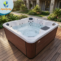Spa extérieur moderne en gros pour 7 personnes, jacuzzi avec 3 pompes et 63 jets d'eau pour la santé et la relaxation