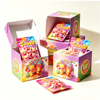 Sachet d'emballage imprimé sur mesure avec boîte de présentation pour emballage alimentaire, sachet thermoscellable pour chips, biscuits, bonbons, snacks, gommes, friandises
