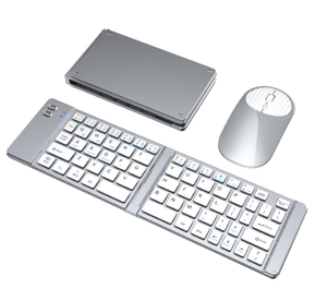 Mini xách tay <span class=keywords><strong>bluetooth</strong></span> không dây có thể gập lại bàn phím với pin sạc và 2.4G Chuột không dây - Product Image 3