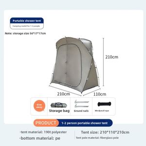 Ducha Doble para Camping, Impermeable, Portátil, para las Cuatro Estaciones, Ecológica, Transpirable, para Ducha al Aire Libre - Product Image 6