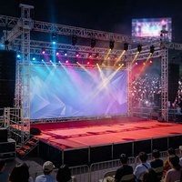 Sistema de armazón de aluminio de carga pesada para escenarios, armazón irregular especial, armazón de pórtico, armazón de techo, armazón de arco para telón de fondo de escenario de conciertos