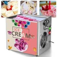 Machine à glaces roulées en acier inoxydable à plaque unique, pour glaces frites et rouleaux de crème glacée, en promotion