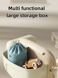 Moto électrique rose pour enfants, <span class=keywords><strong>tricycle</strong></span> pour bébé avec siège passager - Voiture jouet télécommandée rechargeable pour deux personnes - Product Image 4