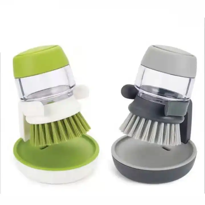Source Latest Hot Bathroom Plastic Holder Head Soft TPR Cleaning silicone toilet  brush with soap dispenser liquid on m.