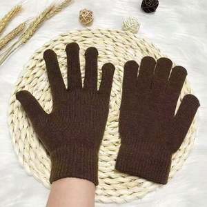 Guantes de cachemira para mujer, guantes de punto para otoño, calentadores de manos para invierno, forro grueso, guantes de dedos completos, guantes cortos para esquiar, guantes cálidos para la muñeca - Product Image 4