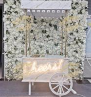 Présentoir Moderne pour Desserts Sucrés et Fleurs, Extérieur, pour Chariot, Mariage, Fête, Événement, Bar à Bonbons avec Roues en PVC