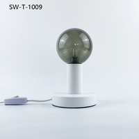 Lampe de table LED en verre marron G9, design créatif et moderne, pour restaurant, hôtel, lampe de chevet en verre bulle