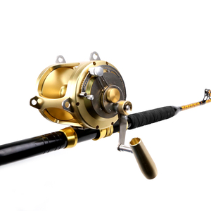 <span class=keywords><strong>Canne</strong></span> à pêche à la traîne avec guides à rouleaux pivotants pour la pêche en mer, en bateau, en haute mer, pour thon et gros gibier en eau salée - Product Image 6
