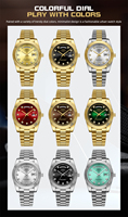 Montre à quartz pour homme NIBOSI 2627, luxe, affaire, acier inoxydable, aiguilles lumineuses, étanche, date, calendrier, montre-bracelet pour homme, Reloj