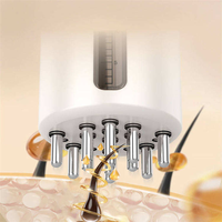 Brosse applicatrice pour le cuir chevelu, peigne pour traitement des racines des cheveux, distributeur de liquide médicinal, d'huile essentielle, de sérum, masseur de tête à vibration EMS