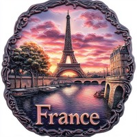 Aimant de réfrigérateur 3D en résine personnalisé France maroc espagne pays souvenir touristique aimant de réfrigérateur ornements de décoration intérieure