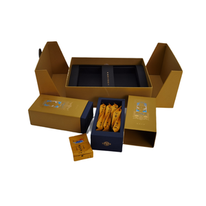 กล่องของขวัญกระดาษแข็งรีไซเคิลย่อยสลายได้ทางชีวภาพสองประตูหรูหราระดับไฮเอนด์สำหรับเครื่องสำอางไวน์ชาพิมพ์ออฟเซ็ตสำหรับจัดส่ง - Product Image 6