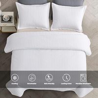 Couvre-lit léger blanc à motif chevron ultrasonique, couvre-lit léger pour toutes les saisons, décoration de literie, ensemble de couvre-lit matelassé