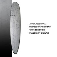 Planche de surf longue personnalisée en usine |   Planche de surf haut de gamme en fibre de carbone et EPS, laminée à la main sous vide, 9 pieds 71,4 L