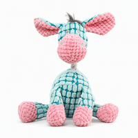 Jouet pour chien en peluche Popcorn de dessin animé avec corde en coton, jouet interactif à mâcher pour chiens de taille moyenne
