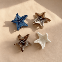 Mini pinces à cheveux en acétate multicolores en forme d'étoile de mer pour franges latérales, adorables animaux marins, usage quotidien, petites pinces à cheveux C0045