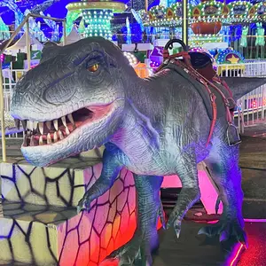 Jingujin Jurassic Park Walking Dinosaur Ride Faultless Walking Animatronic Dinosaur Rides For Park