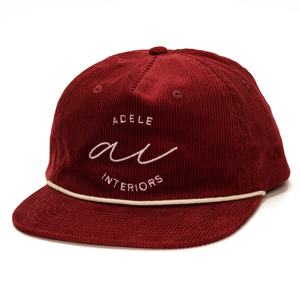 Casquettes Snapback en Corduroy Rouge Personnalisées 5 Panneaux Logo Brodé Casquettes Non Structurées - Product Image 2