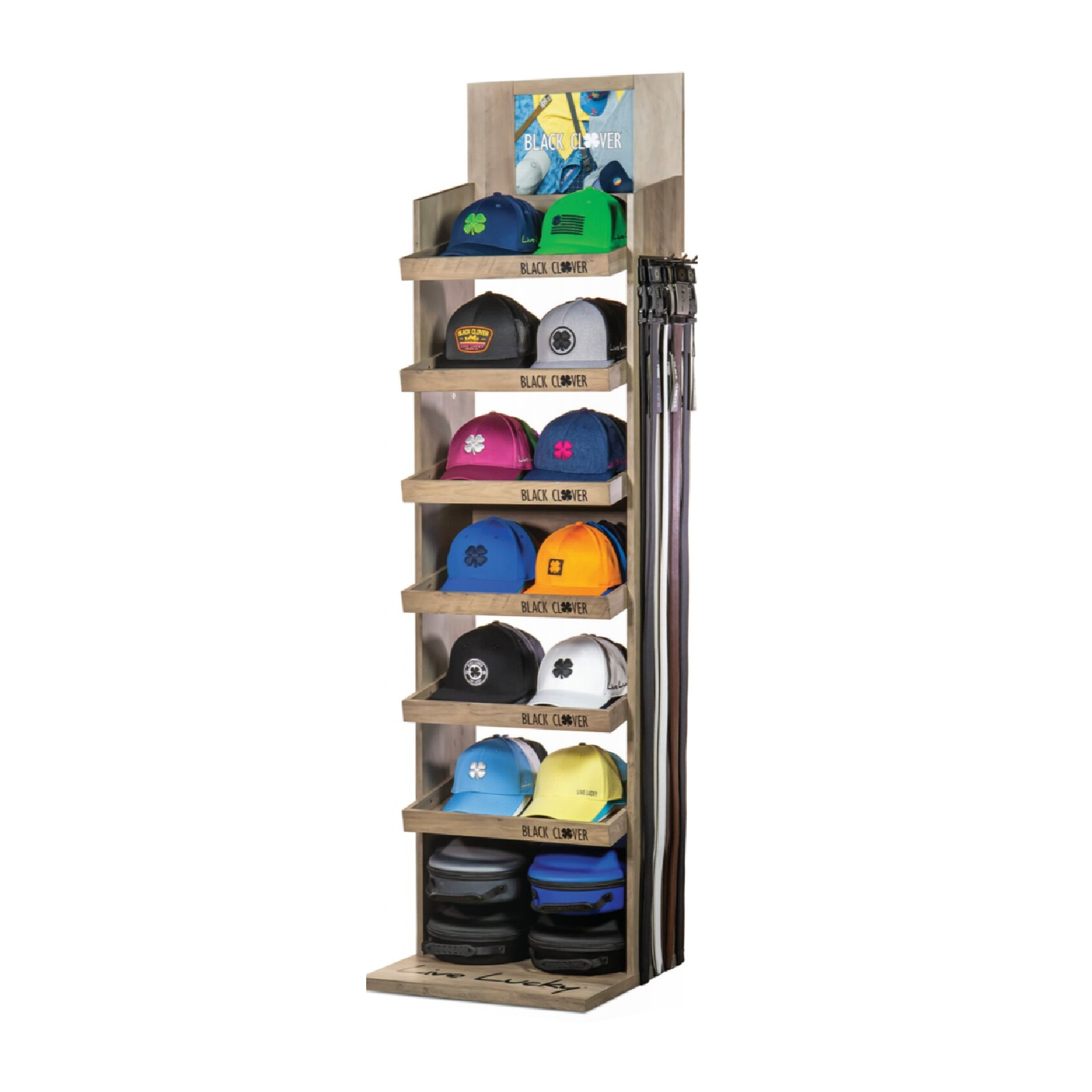 Customizable Modern Recyclable Wood Shoe Display Stand for Commercial Supermarket Floor Standing Display Unit