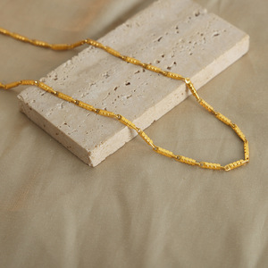 Elegante minimalista impermeable melón semilla <span class=keywords><strong>cadena</strong></span> mezcla Color gargantilla collar no deslustre Acero inoxidable chapado en <span class=keywords><strong>oro</strong></span> collar joyería - Product Image 4