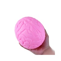 Balle de gel anti-stress géante de 10 cm en forme de cerveau, à rebond rapide, jouet de décompression pour farces, en caoutchouc, emballée en boîte, pour les ventes transfrontalières