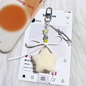 모피와 귀여운 다섯 개의 뾰족한 별 활 부드럽고 크림 같은 열쇠 고리 자동차 장식 - Product Image 6